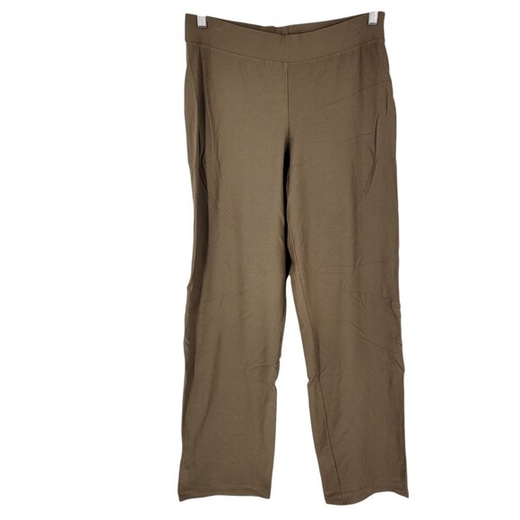 Eileen Fisher Minimalist Brown Pull-On Straight Leg Pants Small Stretch Office - Picture 1 of 3